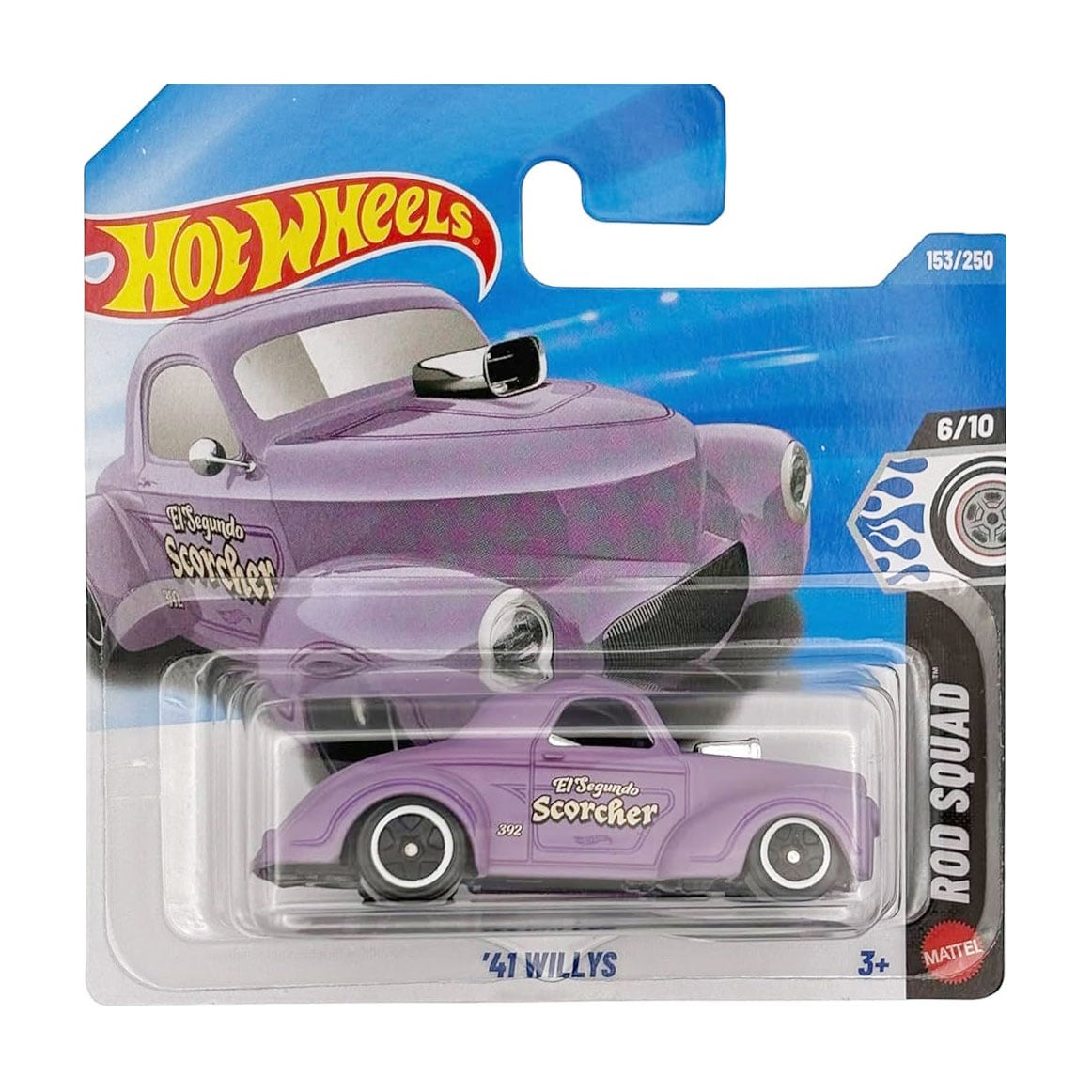 Базовий автомобіль Hot Wheels 41 Willys, бузковий, від 3 років, 11*3.5*11 см (5785)